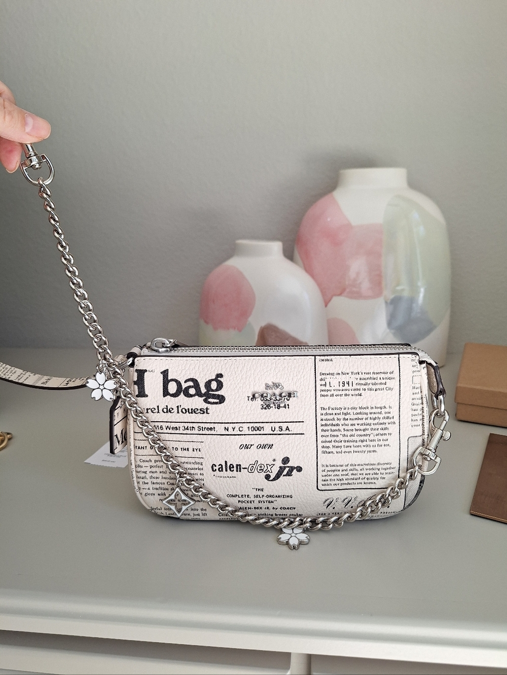 NWT Coach Nolita 19 With Newspaper Print CDC27 - Picture 5 of 11